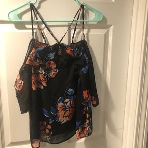 Off the shoulder floral blouse